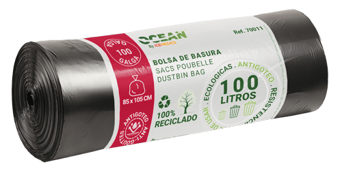 Black Dustbin Bag 85x105 G150 - Ref. 70011