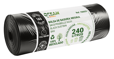 70022_web Black Dustbin Bag 115x150 G160 - Ref. 70023