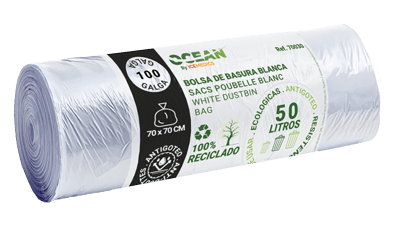 White Dustbin Bag 70x70 G100 - Ref. 70030