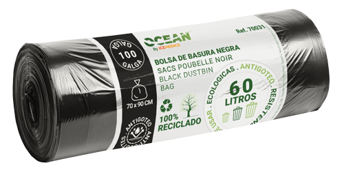 Black Dustbin Bag 70x90 G100 - Ref. 70031