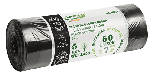Black Dustbin Bag 70x90 G150 - Ref. 70032