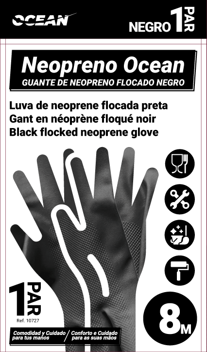 Guantes de neopreno con forro de flocado Icemedics