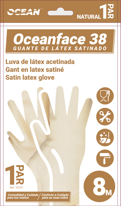 Guante reutilizable de látex satinado Icemedics