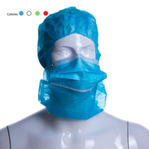 Burka de Polipropileno Con Mascarillas Quirurgica IIR