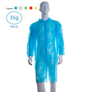 Bata de Polipropileno 35g Cierre Velcro – Talla XL