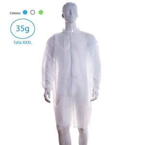 Bata de Polipropileno 35g Cierre Velcro – Talla XXXL