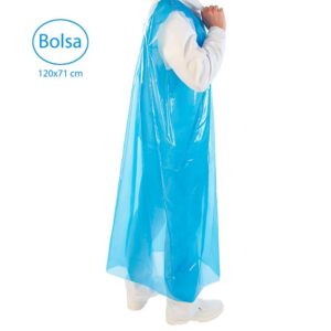 Poncho/Delantal de Polietileno 0,04mm – 120×71 cm – BOLSA