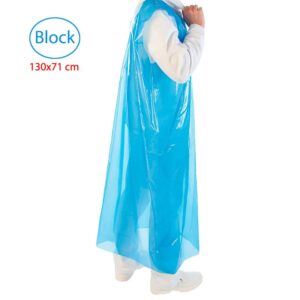 Poncho/Delantal de Polietileno 0,04mm – 130×71 cm – BLOCK